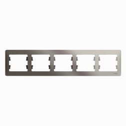 Рамка Schneider Electric Glossa Платина 5 постов горизонтальная GSL001205