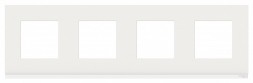 Рамка Schneider Electric Unica Pure Белое стекло 4 поста NU600885