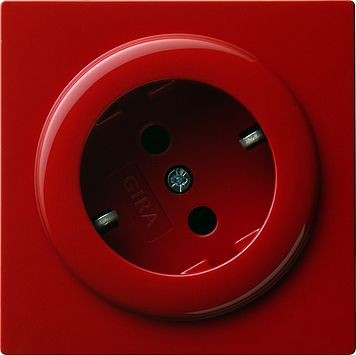 Розетка Gira S-color Красный с поворотом на 30 градусов 044843
