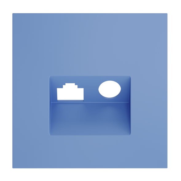 Накладка для розетки TV+RJ45 кат. 6, S70 (деним)