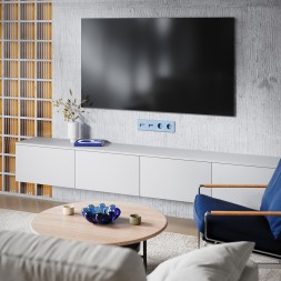 Накладка для розетки TV+RJ45 кат. 6, S70 (деним)