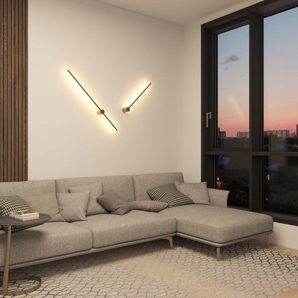 DK5014-SG Бра 1000 мм, 3000К, IP20, 12 Вт, матовое золото