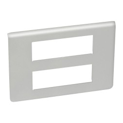 Рамка Legrand Mosaic Алюминий 2х6-модульная 079336