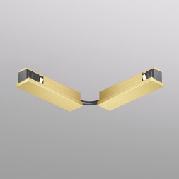 TR5724-SB Электрический коннектор для трека SHINE BASE 90° стена-потолок с поворотом трека под произвольным углом, сатинированная латунь, алюминий