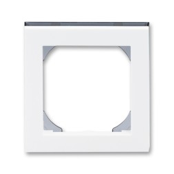 Рамка ABB Levit Белый / Дымчатый чёрный 1 пост 55х55 для механизмов BJE 2CHH015510A4062 3901H-A05510 62
