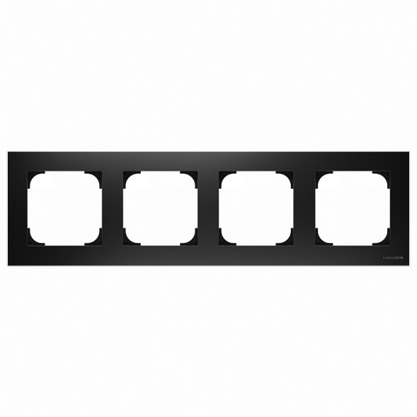Рамка ABB Sky Черный бархат 4 поста 2CLA857400A1501 8574 NS