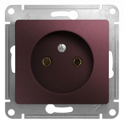 Розетка без заземления,16А, 250В, механизм Schneider Electric Glossa Баклажановый GSL001141