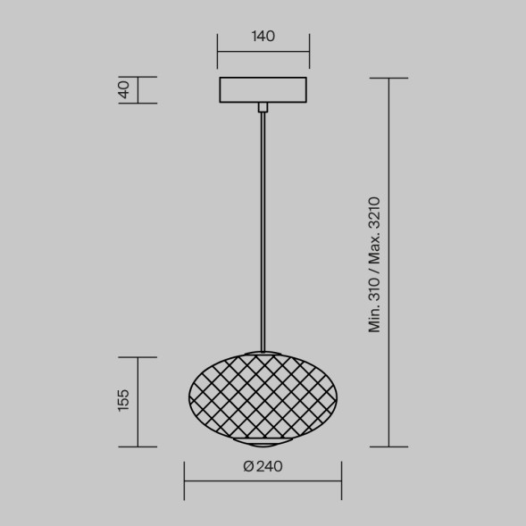 Подвесной светильник Maytoni MOD397PL-L10B3K