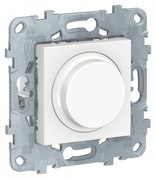 Светорегулятор LED Schneider Electric Unica Studio Белый поворотно-нажимной, универсальный 5-200Вт NU551418