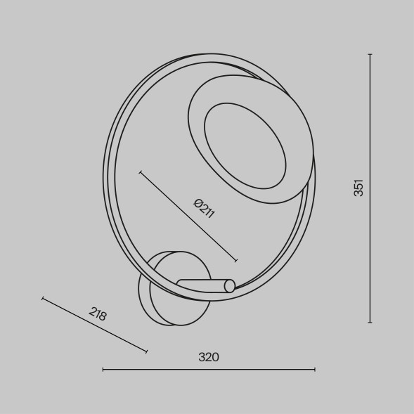 Настенный светильник (бра) Maytoni MOD327WL-L5BS3K1