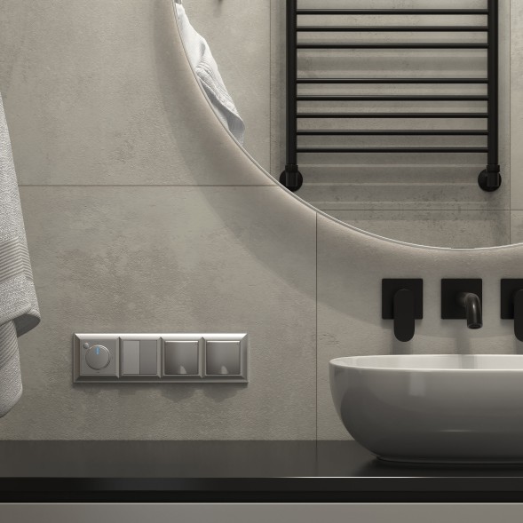 Терморегулятор электромеханический для теплого пола серебряный Werkel W1151106