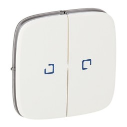 Лицевая панель Legrand Valena ALLURE Белая для выключателя двухклавишного с подсветкой 755225
