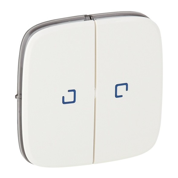 Лицевая панель Legrand Valena ALLURE Белая для выключателя двухклавишного с подсветкой 755225