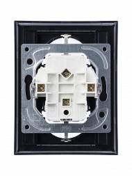 Розетка двойная ABB Levit 16А антрацит / дымчатый чёрный с заземлением со шторками 2CHH223457C6063 5522H-C03457 63W