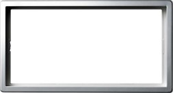 Рамка Gira F100 Хром без перегородки 2 поста 1002115