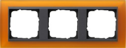 Рамка Gira Event Янтарный / Черный 3 поста 021314
