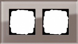 Рамка Gira Esprit Дымчатое стекло 2 поста 0212122