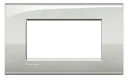 Рамка Bticino LivingLight Air Лунное серебро четырехмодульная LNC4804GL