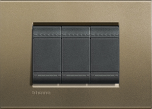 Рамка Bticino LivingLight Квадрат Коричневый шелк двухмодульная LNA4802SQ