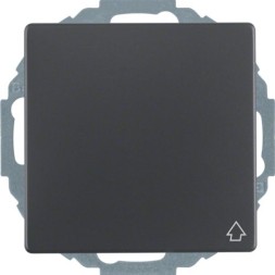 Штепсельная розетка Berker Q.1 антрацитовый с эффектом бархата, SCHUKO с откидной крышкой 47446086