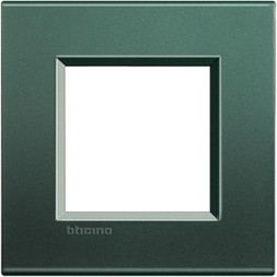 Рамка Bticino LivingLight Квадрат Зеленый шелк двухмодульная LNA4802PK