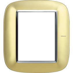 Рамка Bticino Axolute Овал Золото матовое 3+3 модуля HB4826OSN