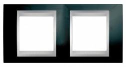 Рамка Schneider Electric Unica Top Родий / Алюминий 2 поста MGU66.004.093