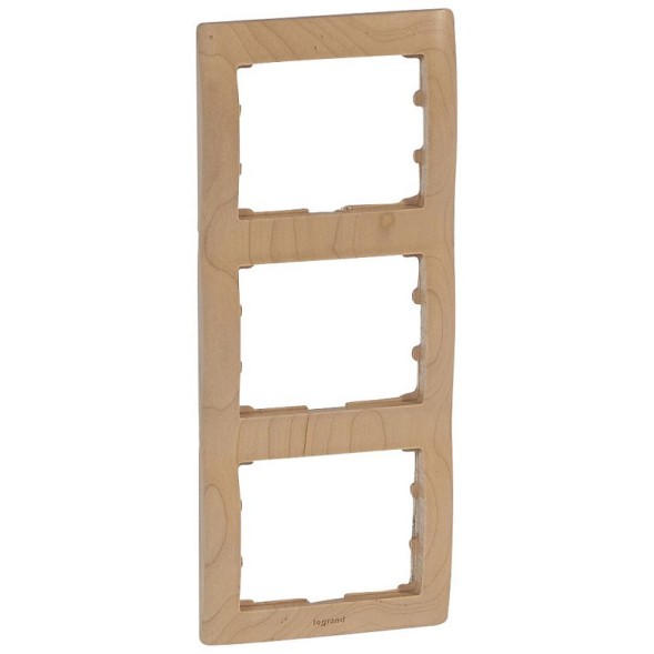 Рамка Legrand Galea Life Клен 3 поста вертикальная 771967