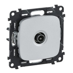 Розетка ТВ Legrand Valena ALLURE Алюминий c топологией &quot;звезда&quot; 0-2400 МГц. С лицевой панелью 753951