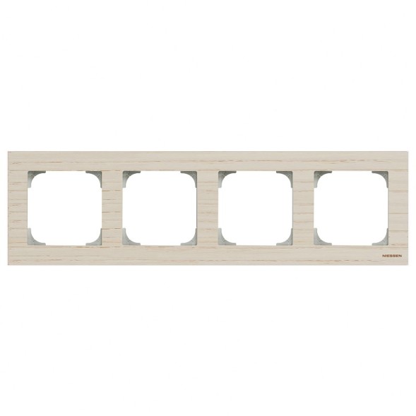Рамка ABB Sky Белый ясень 4 поста 2CLA857400A2001 8574 FR
