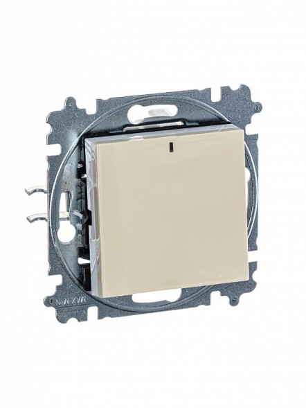 Переключатель ABB Levit ориентационная слоновая кость / белый одноклавишный с подсветкой 2CHH590646A6017 3559H-A06446 17W