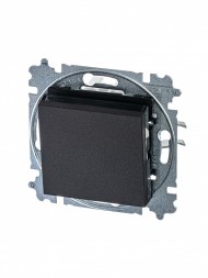 Выключатель ABB Levit антрацит / дымчатый чёрный кнопочный одноклавишный 2CHH599145A6063 3559H-A91445 63W