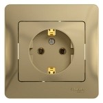 Розетка с заземлением, 16А, в сборе Schneider Electric Glossa Титан GSL000442
