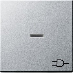 Клавиша Gira Event Алюминий с подсветкой и символом &quot;розетка&quot; 020926