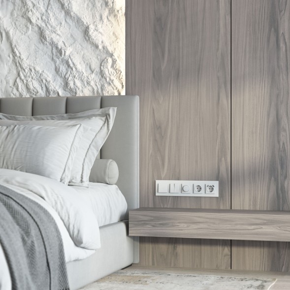 Рамка из стекла на 5 постов Senso белый soft-touch Werkel W0053101