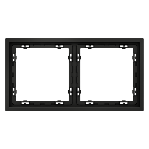 Рамка пластиковая VOLTUM S70 на 2 поста, (черный матовый)