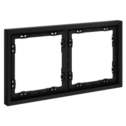 Рамка пластиковая VOLTUM S70 на 2 поста, (черный матовый)