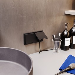 Рамка пластиковая VOLTUM S70 на 2 поста, (черный матовый)