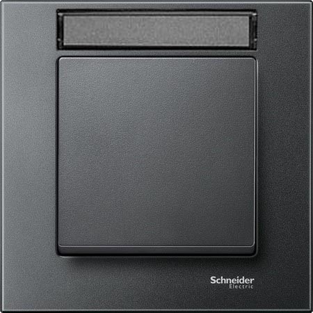 Рамка Merten M-Plan Антрацит с полем для надписи 1 пост MTN476114