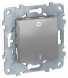 Выключатель Schneider Electric Unica Studio Алюминий двухполюсный, 1-клавишный, сх. 2 16 AX, 250 В NU526230