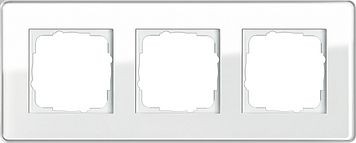 Рамка Gira Esprit Glass C Белое стекло 3 поста 0213512