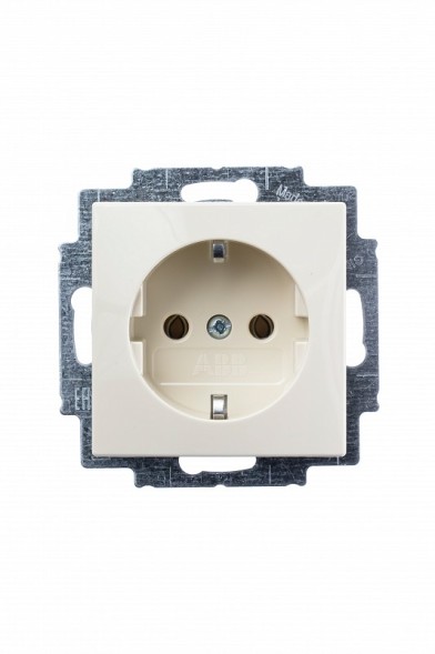 Розетка ABB Basic 55 слоновая кость SCHUKO 16А 250В 2CKA002011A3857 20 EUC-92-507