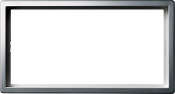 Рамка Gira F100 Платина без перегородки 2 поста 1002114