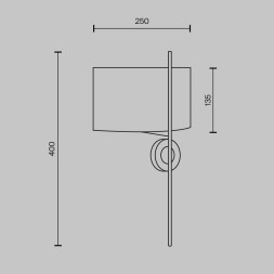 Настенный светильник (бра) Maytoni MOD437WL-02BG