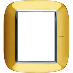 Рамка Bticino Axolute Овал Золото 3+3 модуля HB4826OR