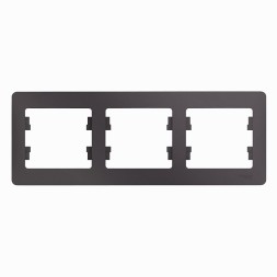 Рамка Schneider Electric Glossa Сиреневый туман 3 поста горизонтальная GSL001403