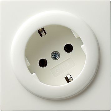 Розетка Gira S-color Белый с поворотом на 30 градусов 044840
