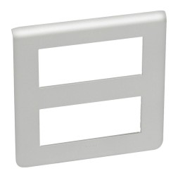 Рамка Legrand Mosaic Алюминий 2х5-модульная 079330