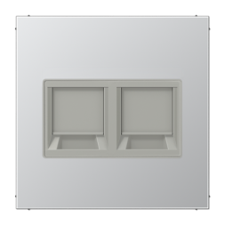 Крышка Jung LS серия алюминий для модульных гнёзд AL1969-25WE