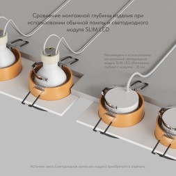 Точечный встраиваемый светильник Denkirs DK2422-GD